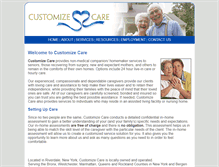 Tablet Screenshot of customizecare.com